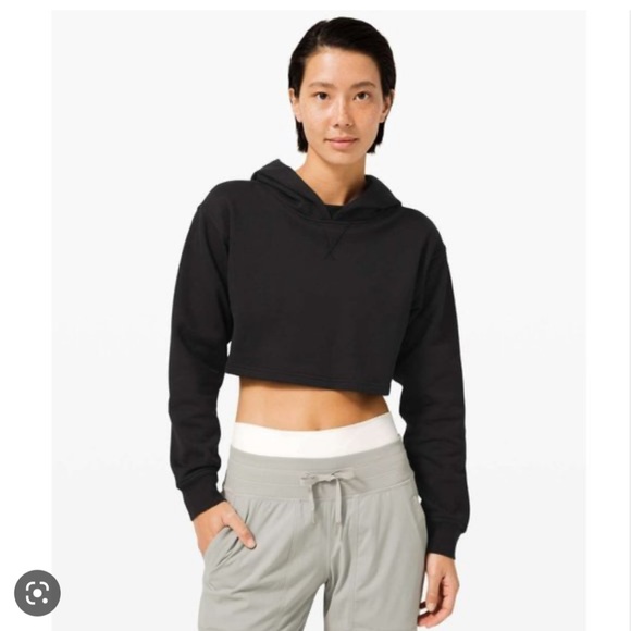 lululemon athletica Tops - lululemon athletica Black Cropped Hoodie